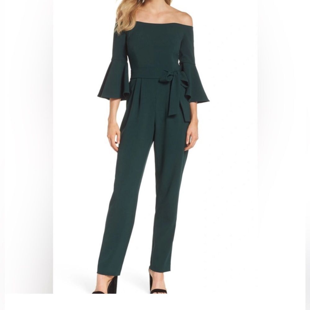 Eliza J Off The Shoulders Bell Sleeves Jumpsuit size